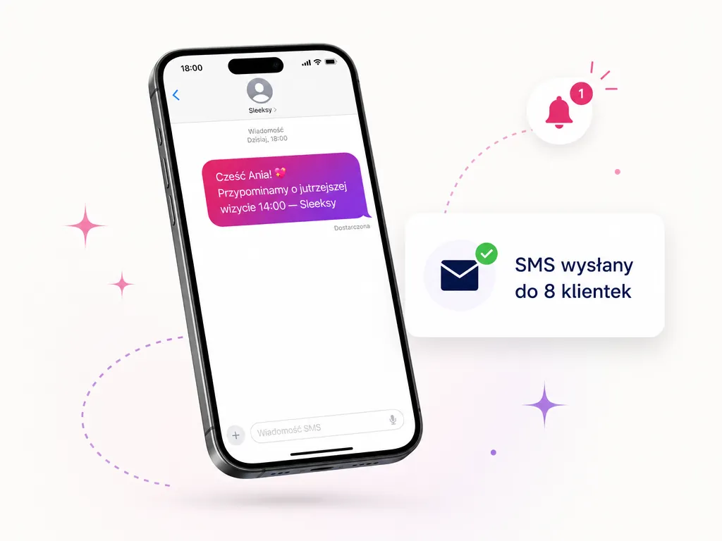Dzień przed wizytą Sleeksy wyśle SMS.